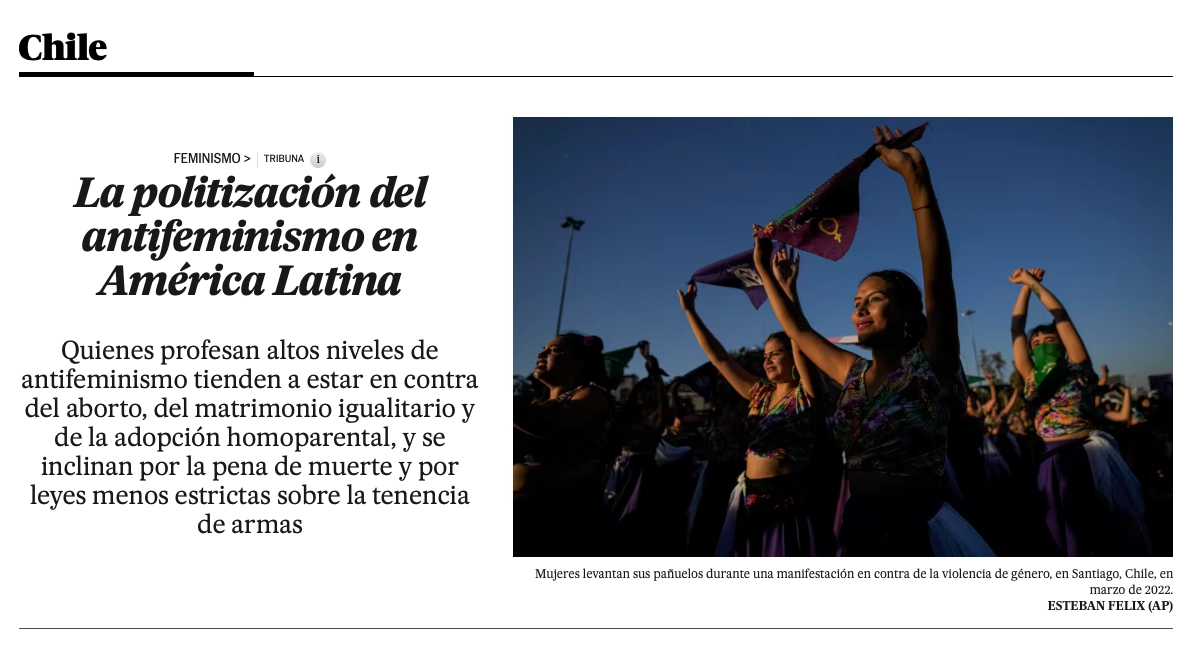 La politización del antifeminismo en Latinoamérica